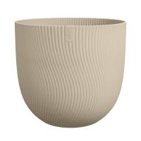 Elho Sereh Round 30   Mushroom beige   Diameter 30 x H 25 cm   Ideaal voor binnen & buiten   100% gerecycled