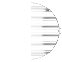 BonFeu BonGrill ½ diameter 100   Grijs   LxBxH: 54x104x3cm