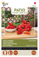 Buzzy seeds Terrasgroenten   Paprika zaden   Snacking Red