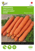 Buzzy seeds Zomerwortel zaden   Nantes 2   halflange