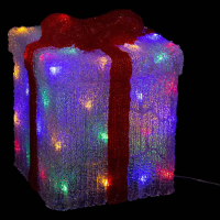 Fééric Lights and Christmas   verlicht 3D kerstcadeau   L22 x B22 x H27 cm   50 gekleurde ledlampjes   met 8 functies