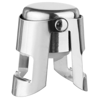Secret de Gourmet Champagnestop RVS   Zilver   4x3x5 cm