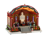 Lemax   'Christmas At The Park Pavilion'   Verlichte Sights & Sounds met animatie & muziek   Inclusief adapter