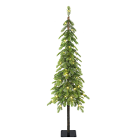 Colwood Wrapped verlichte kunstkerstboom   120 cm   Groen   Diameter 20 cm   444 tips   60 ledlampjes (warm wit)