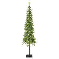 Colwood Wrapped verlichte kunstkerstboom   150 cm   Groen   Diameter 30 cm   569 tips   80 ledlampjes (warm wit)