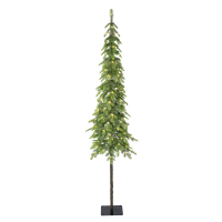 Colwood Wrapped verlichte kunstkerstboom   180 cm   Groen   Diameter 50 cm   674 tips   100 ledlampjes (warm wit)