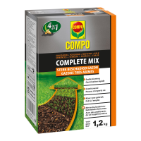 Compo graszaad 1,2 kg voor 6 m²   Complete Mix   herstel van sterk beschadigde gazons   4 in 1 : graszaden, potgrond, meststof + kalk   snelle kieming