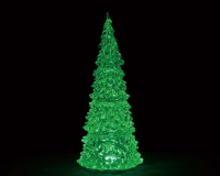 Lemax   'Crystal Lighted Tree Changeable Color L'   3 kleuren   Verlicht figuur   Exclusief adapter (werkt ook op batterijen)