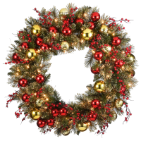Verlichte kerstkrans 