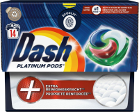 Dash Platinum wasmiddel pods 'Extra reinigingskracht'   14 wascapsules