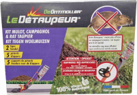 BSI DeOntmoller Woelmuizen Kit – 5 Klappers + 2 Hendels + 5 Tasters – Voor Gazon, Siertuin & Moestuin