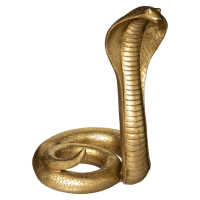 Atmosphera Decoratie Beeldje Cobra Coco   Goudkleurig   36 cm
