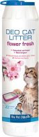 The Pet Doctor deo cat litter   flower fresh 750gr   verlengt het gebruik van kattenbakvulling