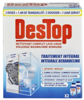 Destop wasmachinereiniger duopack   2 x 250ML   Integrale behandeling
