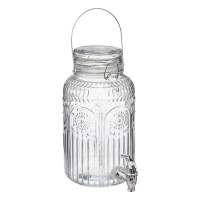 Secret de Gourmet drankdispenser Mona – 3,8 L – Glas met Tapkraan – Stijlvol & Praktisch