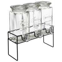 Secret de Gourmet moderne glazen drank dispenser   3x1,5L