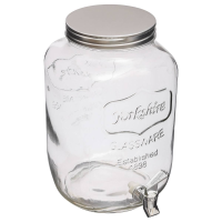 Secret de Gourmet glazen drank dispenser 8 liter   Met kraantje en schroefdeksel