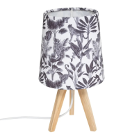 Atmosphera jungle driepootlamp   24 cm hoog   13 x 13 cm   Op houten poten   Met E14 fitting