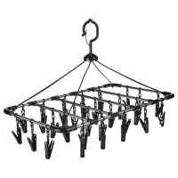 5Five Droogcarrousel met 32 Knijpers   52,5 x 32 cm   Zwart   Kunststof