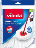 Vileda Turbo Classic 1 stuk – Mopvervanging – 100% microvezel – Voor harde vloeren – Wasbaar