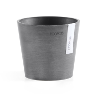 Ecopots Amsterdam 13   Grey   Diameter 13 x H11,4 cm   Ronde grijze bloempot