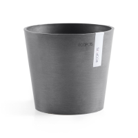 Ecopots Amsterdam 17   Grey   Diameter 17 x H14,7 cm   Ronde grijze bloempot