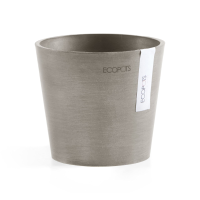 Ecopots Amsterdam 13   Taupe   Diameter 13 x H11,4 cm   Ronde taupe bloempot