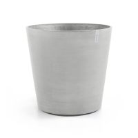 Ecopots bloempot Amsterdam Wheels 60   Rond   White Grey   Diameter 60 x H56 cm