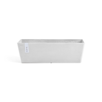 Ecopots bloempot Bruges 45   Rechthoekig   Pure White   45cm x 17,7cm x H17cm