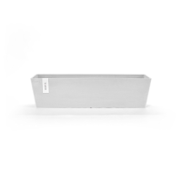 Ecopots bloempot Bruges 80   Rechthoekig   Pure White   80,8cm x 20cm x H20,3cm