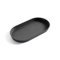 Ecopots onderschotel met waterreservoir  Oval   Dark Grey   28,4 x 15,4 x H2,4 cm