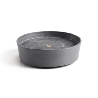 Ecopots onderschotel op wielen   Rond   Grey   Diameter 28,7 x H8,3 cm