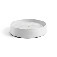 Ecopots onderschotel op wielen Oslo   Rond   Pure White   Diameter 50 x H10,5 cm