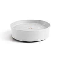 Ecopots onderschotel op wielen   Rond   Pure White   Diameter 28,7 x H8,3 cm