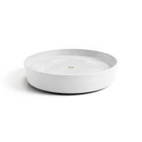 Ecopots onderschotel op wielen   Rond   Pure White   Diameter 41,6 x H9 cm