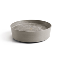 Ecopots onderschotel op wielen   Rond   Taupe   Diameter 28,7 x H8,3 cm
