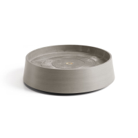 Ecopots onderschotel op wielen Oslo  Rond   Taupe   Diameter 32,2 x H8,5 cm