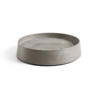 Ecopots onderschotel op wielen Oslo   Rond   Taupe   Diameter 50 x H10,5 cm