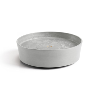 Ecopots onderschotel op wielen   Rond   White Grey   Diameter 28,7 x H8,3 cm