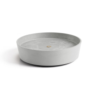 Ecopots onderschotel op wielen   Rond   White Grey   Diameter 34,1 x H9 cm