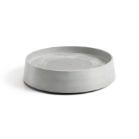 Ecopots onderschotel op wielen Oslo   Rond   White Grey   Diameter 41 x H9,5 cm