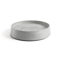 Ecopots onderschotel op wielen Oslo   Rond   White Grey   Diameter 50 x H10,5 cm