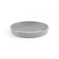 Ecopots onderschotel met waterreservoir   Rond   White Grey   Diameter 18 x H2,5 cm