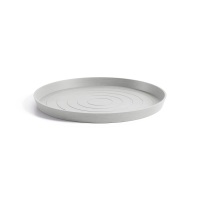 Ecopots onderschotel met waterreservoir  Rond   White Grey   Diameter 58,7 x H4,5 cm
