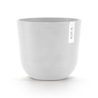 Ecopots bloempot Oslo 25   Rond   Pure White   Diameter 25 x H21,8 cm