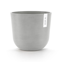 Ecopots bloempot Oslo 25   Rond   White Grey   Diameter 25 x H21,8 cm