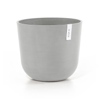 Ecopots bloempot Oslo 35   Rond   White Grey   Diameter 35 x H30,5 cm