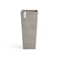 Ecopots bloempot Rotterdam High 70   Vierkant   Taupe   32,7 x H70,5 cm