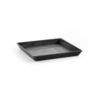 Ecopots onderschotel met waterreservoir   Vierkant   Dark Grey   28 x H3 cm