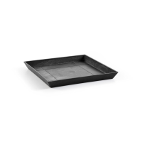 Ecopots onderschotel met waterreservoir   Vierkant   Dark Grey   43 x H3,5 cm